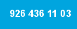926 436 11 03 926 436 11 03